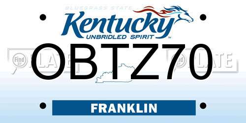 OBTZ70 Kentucky License Plate