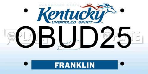 OBUD25 Kentucky License Plate