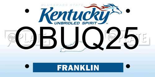 OBUQ25 Kentucky License Plate