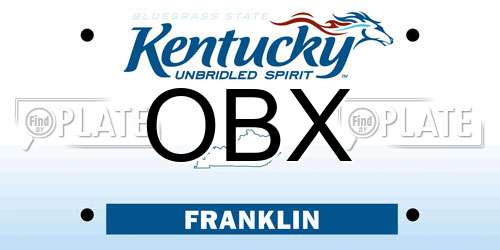 OBX Kentucky License Plate