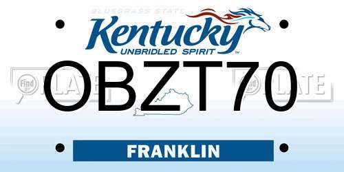 OBZT70 Kentucky License Plate