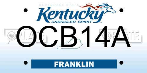 OCB14A Kentucky License Plate