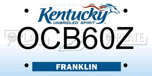 OCB60Z Kentucky License Plate