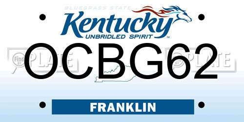 OCBG62 Kentucky License Plate