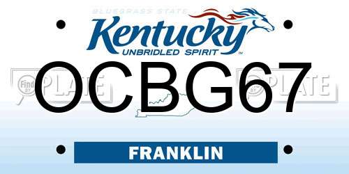 OCBG67 Kentucky License Plate