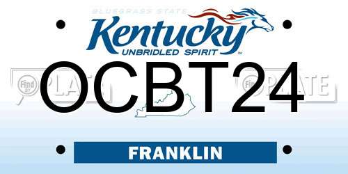OCBT24 Kentucky License Plate