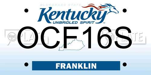 OCF16S Kentucky License Plate