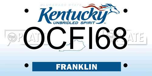 OCFI68 Kentucky License Plate