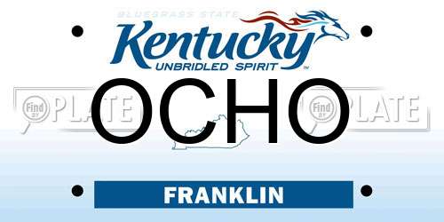 OCHO Kentucky License Plate