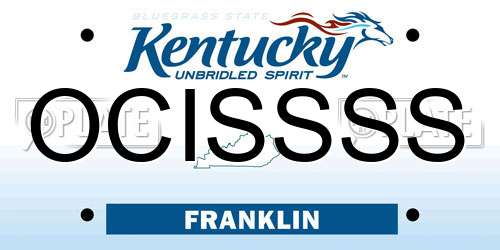 OCISSSS Kentucky License Plate