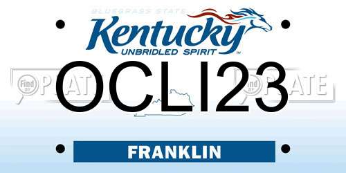 OCLI23 Kentucky License Plate
