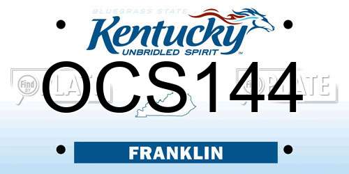 OCS144 Kentucky License Plate