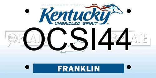 OCSI44 Kentucky License Plate