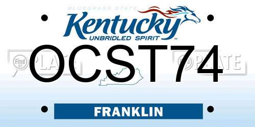 OCST74 Kentucky License Plate