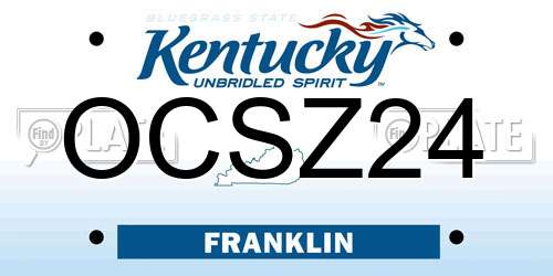 OCSZ24 Kentucky License Plate