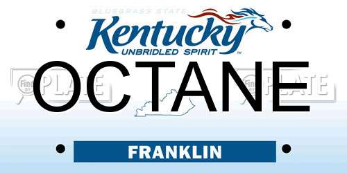 OCTANE Kentucky License Plate