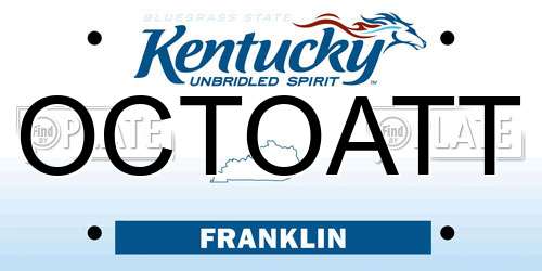 OCTOATT Kentucky License Plate