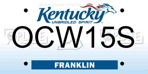 OCW15S Kentucky License Plate