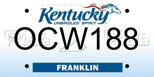 OCW188 Kentucky License Plate