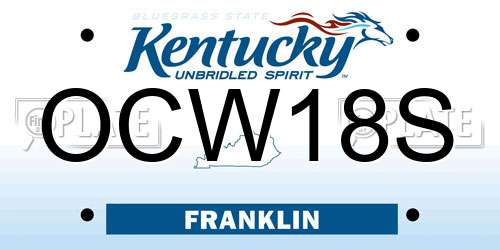 OCW18S Kentucky License Plate
