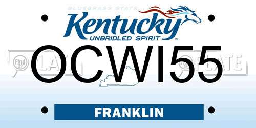 OCWI55 Kentucky License Plate