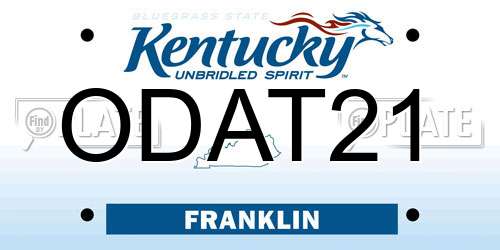 ODAT21 Kentucky License Plate