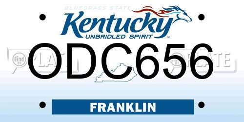 ODC656 Kentucky License Plate