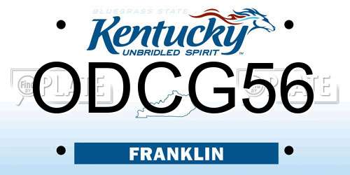 ODCG56 Kentucky License Plate