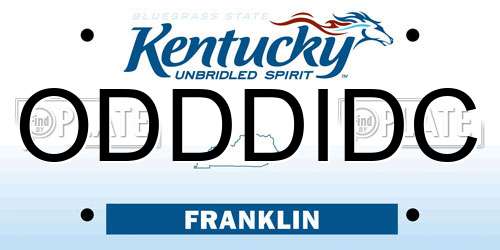 ODDDIDC Kentucky License Plate