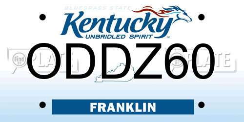 ODDZ60 Kentucky License Plate