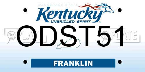 ODST51 Kentucky License Plate