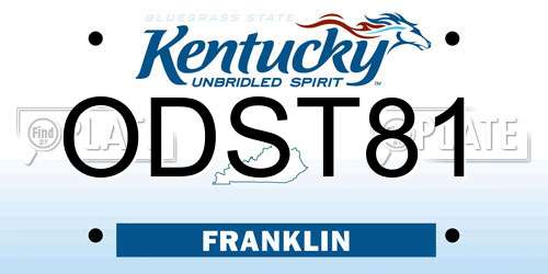 ODST81 Kentucky License Plate