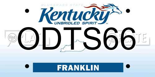 ODTS66 Kentucky License Plate