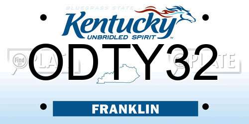 ODTY32 Kentucky License Plate