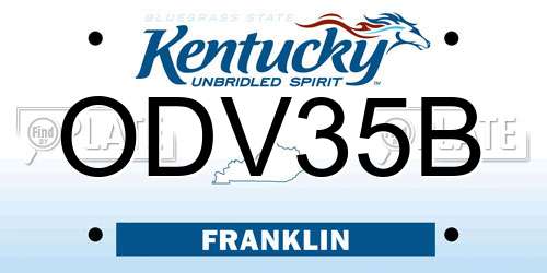 ODV35B Kentucky License Plate