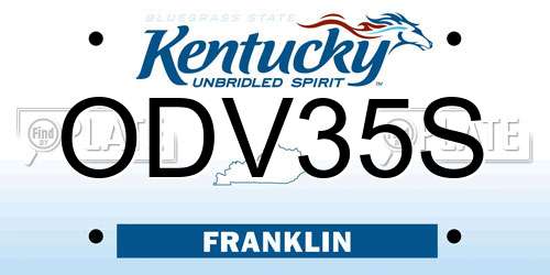 ODV35S Kentucky License Plate