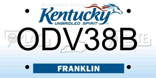 ODV38B Kentucky License Plate