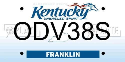 ODV38S Kentucky License Plate
