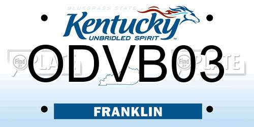 ODVB03 Kentucky License Plate