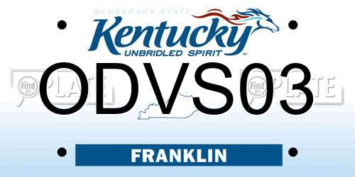 ODVS03 Kentucky License Plate