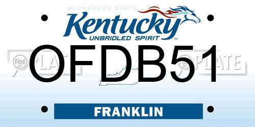 OFDB51 Kentucky License Plate