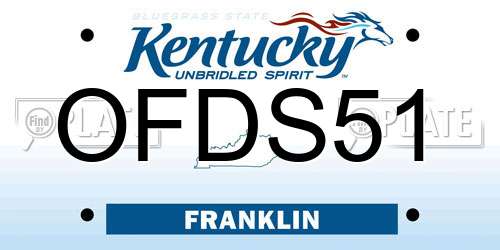 OFDS51 Kentucky License Plate