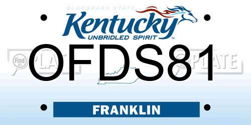 OFDS81 Kentucky License Plate