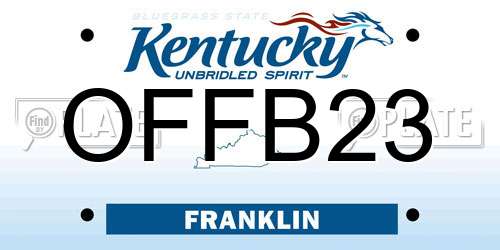OFFB23 Kentucky License Plate