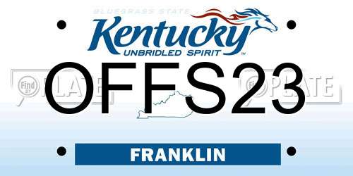 OFFS23 Kentucky License Plate