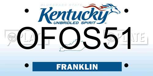 OFOS51 Kentucky License Plate