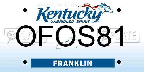 OFOS81 Kentucky License Plate