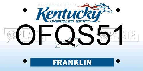 OFQS51 Kentucky License Plate
