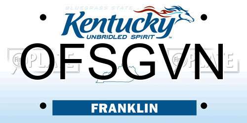 OFSGVN Kentucky License Plate