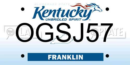 OGSJ57 Kentucky License Plate